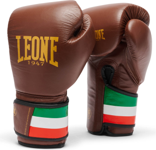 Guantes de boxeo Leone 1947 "italy 47" color marron vintage GN039