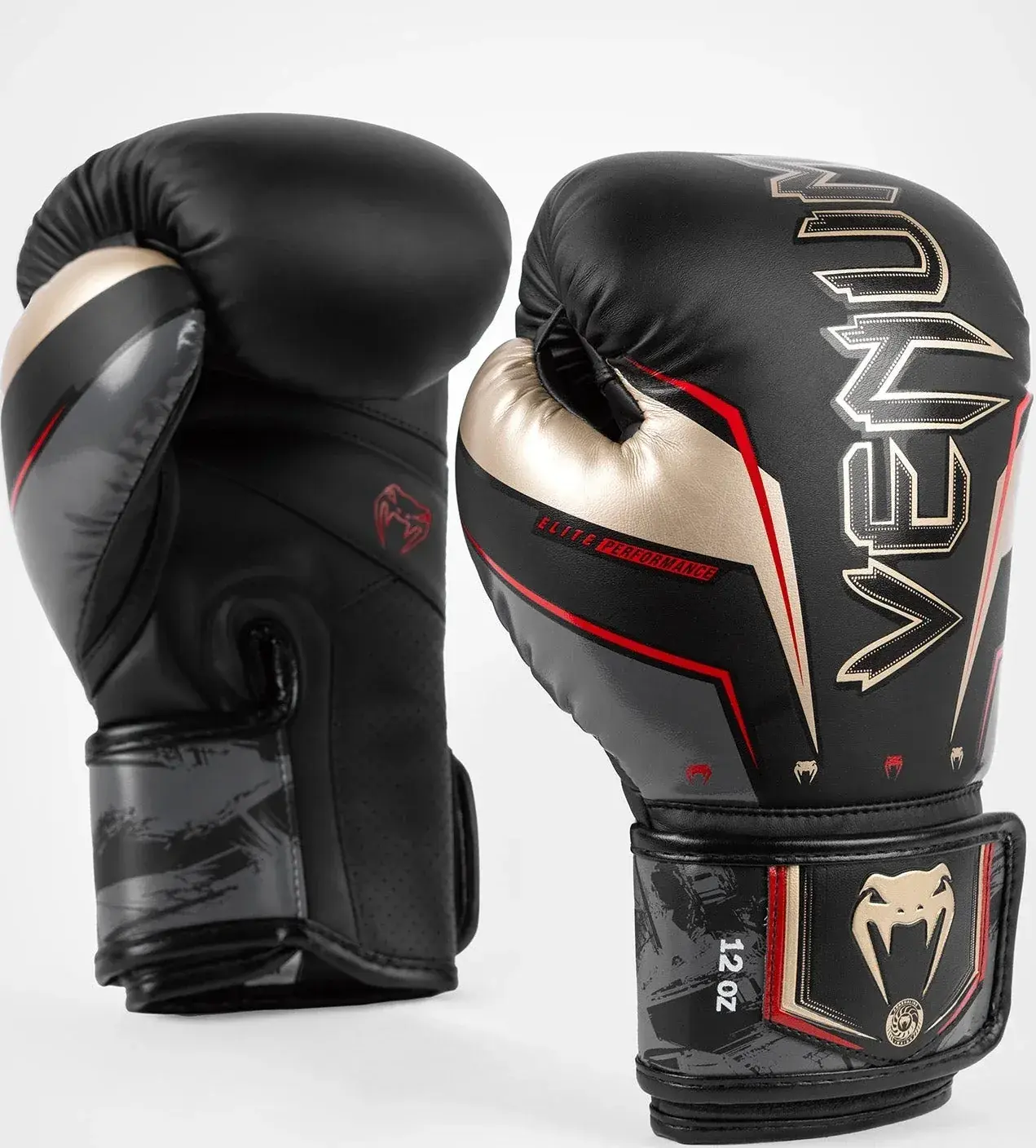 Guantes de boxeo Venum elite EVO NEGRO-ORO-ROJO-603