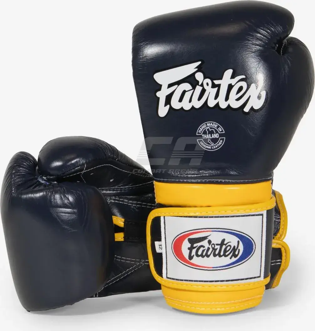 Guantes de boxeo Fairtex mexican style BGV9 piping blanco-azul