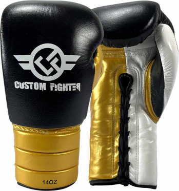 Guantes de boxeo custom fighter para sparring "golden"