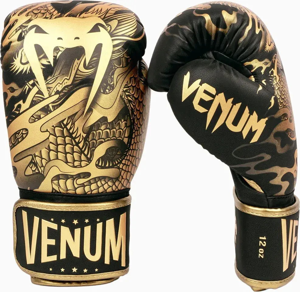 Guantes de boxeo Venum dragon's flight negro-bronce NEGRO-BRONCE-137