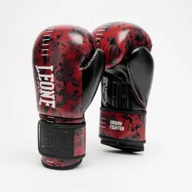 Guantes de boxeo Leone urban fighter GN335 camuflaje rojo-negro ROJO-NEGRO-CAMUFLAJE