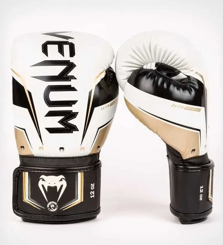 Guantes de boxeo Venum elite EVO BLANCO-DORADO-226