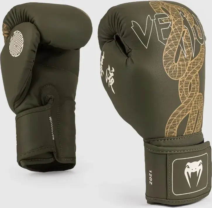 Guantes de boxeo Venum serpenti - kaki / bronce