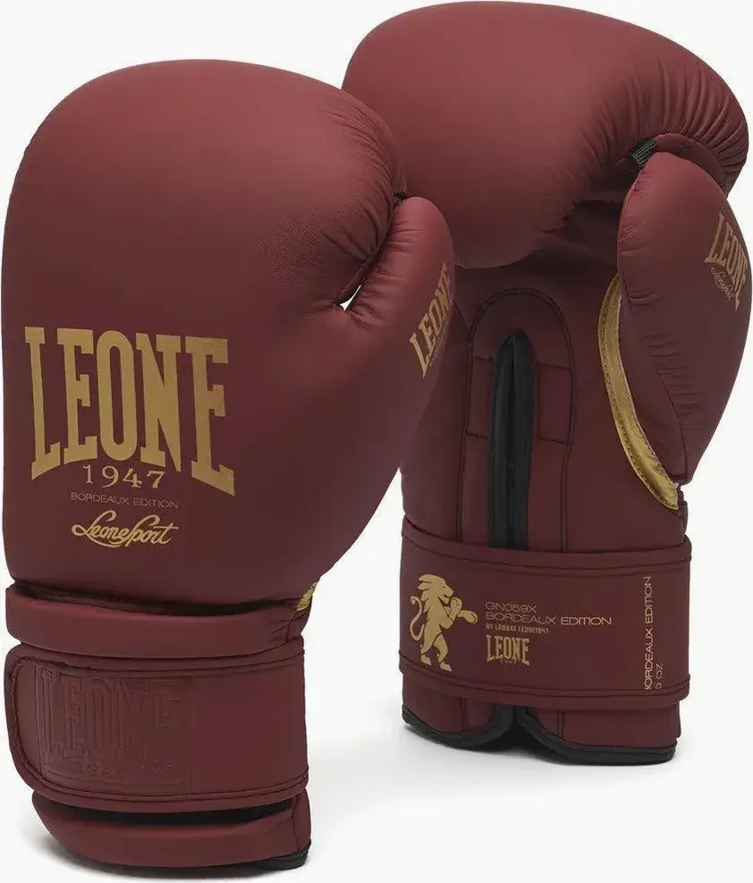 Guantes de boxeo Leone GN059X edición burdeos