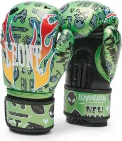 Guantes de boxeo para niño Leone 1947 "flames" 6 oz GN407J