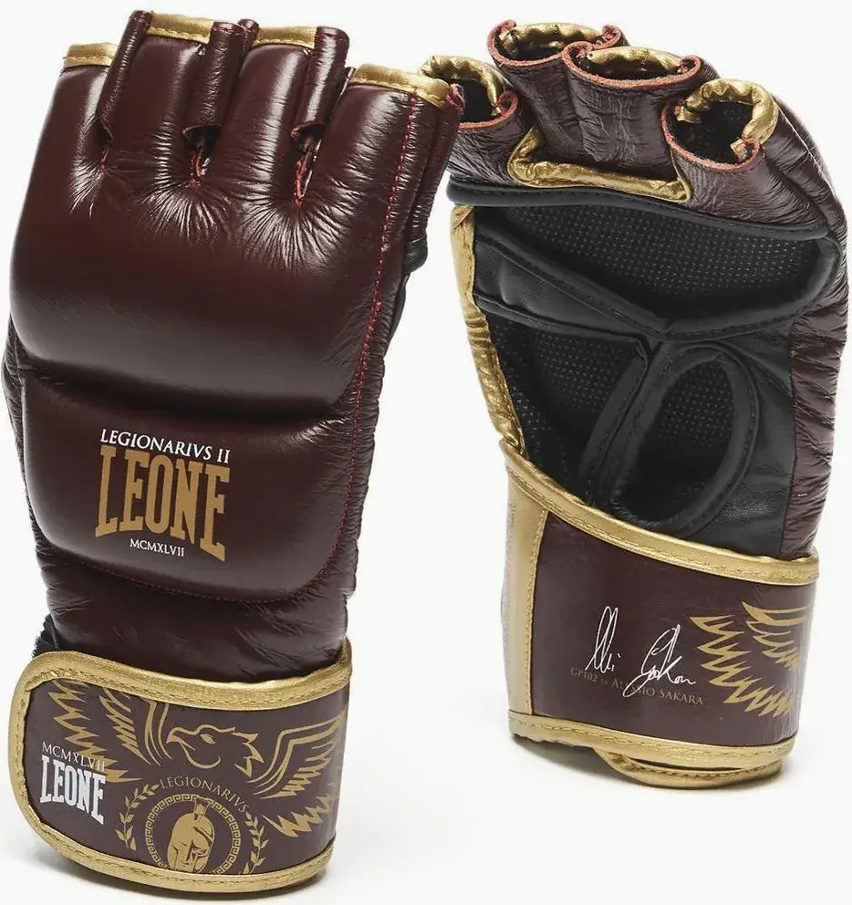 Guantes MMA Leone legionarius II GP102 4 oz ROJO BURDEOS
