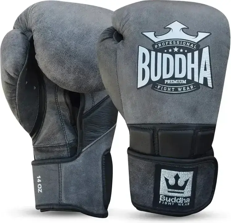 Guantes de boxeo buddha legend negro roto piel
