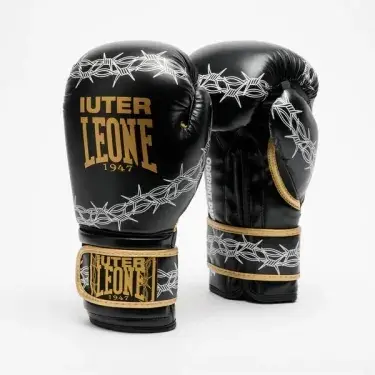 Guantes de boxeo Leone iuter barbed wire negro GN02