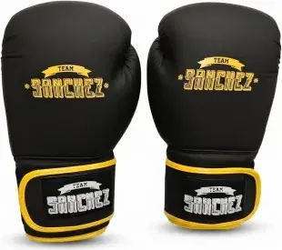 Guantes de boxeo team sanchez negro- rosa fluor