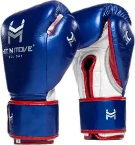 Guantes de boxeo Hit N Move all day® pro agility velcro azul metalizado