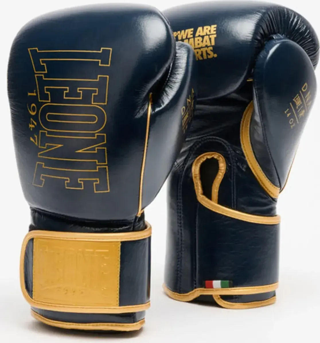 Guantes de boxeo Leone 1947 dna premium blanco GN002 - Azul