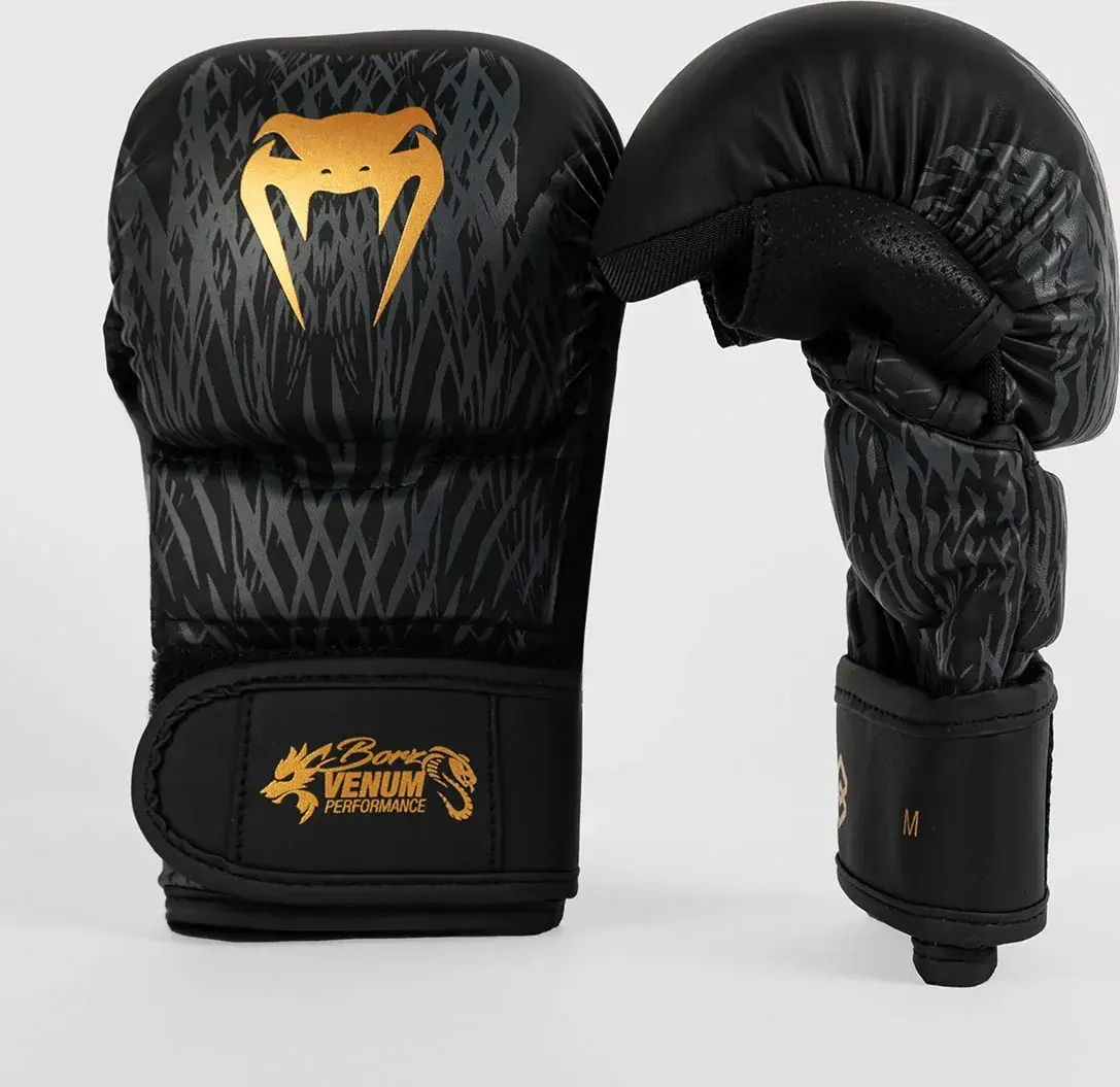 Guantes MMA Venum x chimaev wild borz negro NEGRO-ORO-126