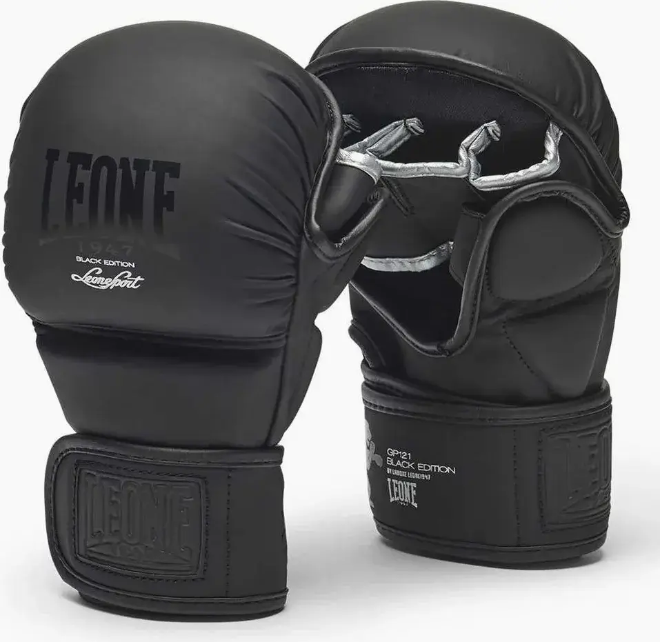 Guantillas de mma Leone 1947 "black edition" color negro GP121