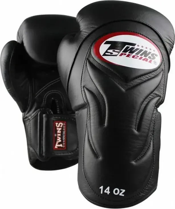 Guantes de boxeo de piel Twins bgvl 6 negros