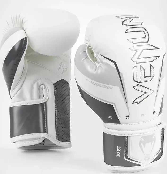 Guantes de boxeo Venum elite EVO GRIS-BLANCO-614