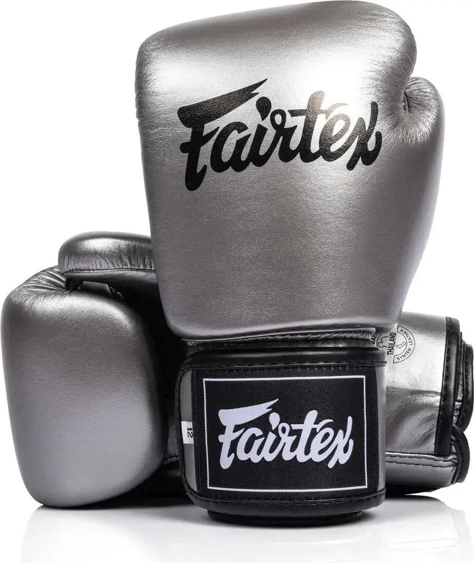 Guantes muay thai Fairtex BGV1C-PLUS gun metallic